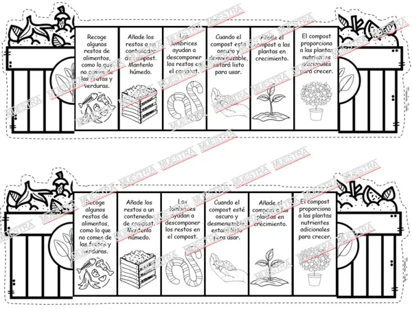 Brochure pintable y recortable sobre el COMPOST