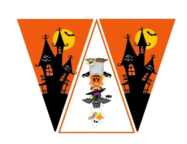 diseño banderín Halloween 