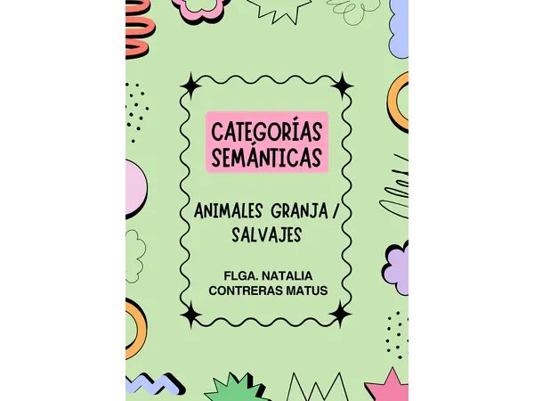 Categorías semánticas animales de granja y salvajes