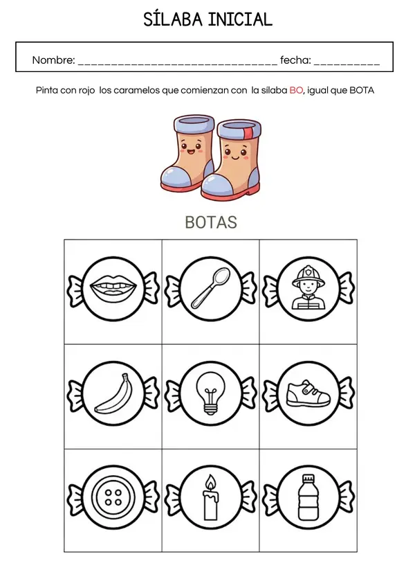 Sílaba Inicial - Conciencia Fonológica 