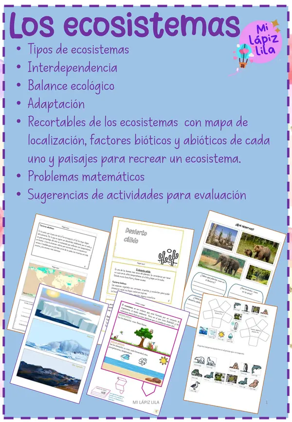 UNIDAD DIDÁCTICA LOS ECOSISTEMAS