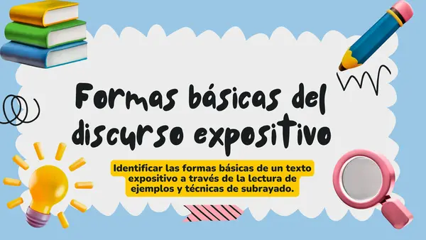 presentación formas básicas del discurso expositivo