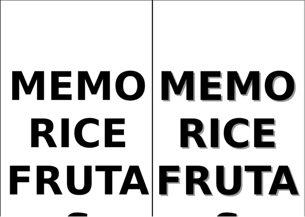 Memorice frutas