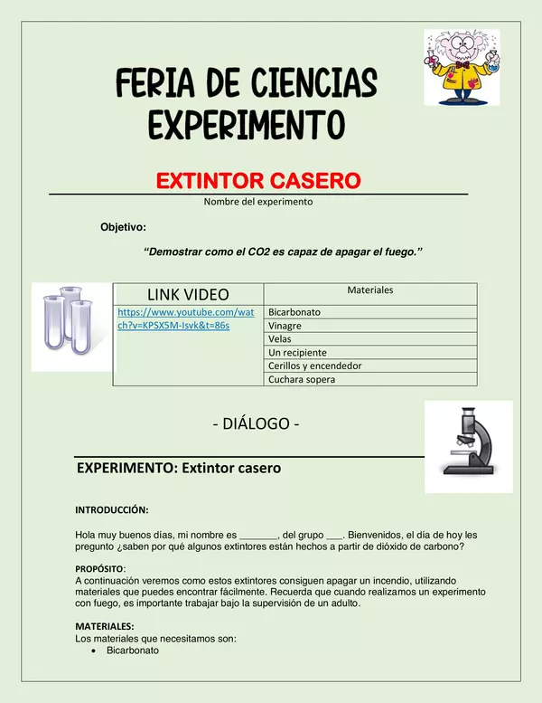 Formato para experimento de Ciencias con diálogo para presentación 3 .Editable.