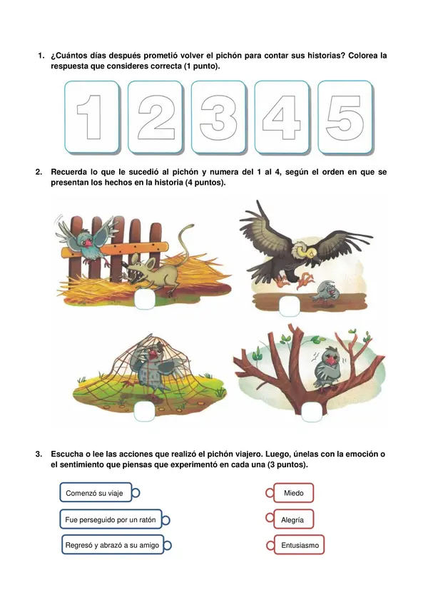 Evaluación Primero Básico Letras S y T.