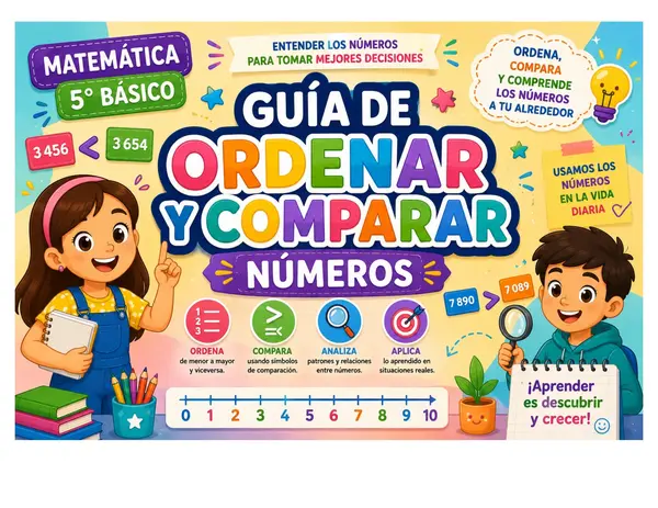 Guía de ordenar y comparar números