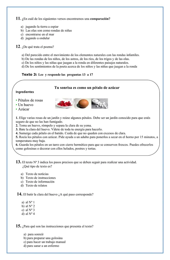Guía Comprensión Lectora tipo SIMCE