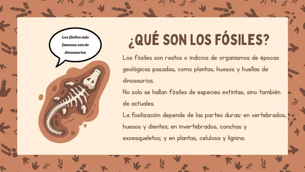 Aprendamos sobre Fósiles 