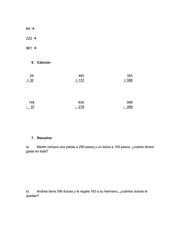 GUÍA DE MATEMÁTICAS "NÚMEROS DEL 1 AL 1000"