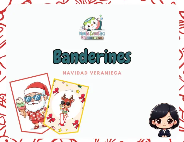 Banderines Navidad Veraniega