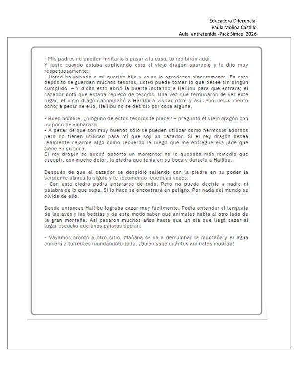 ENSAYO SIMCE N°5 – LENGUAJE 6° BÁSICO