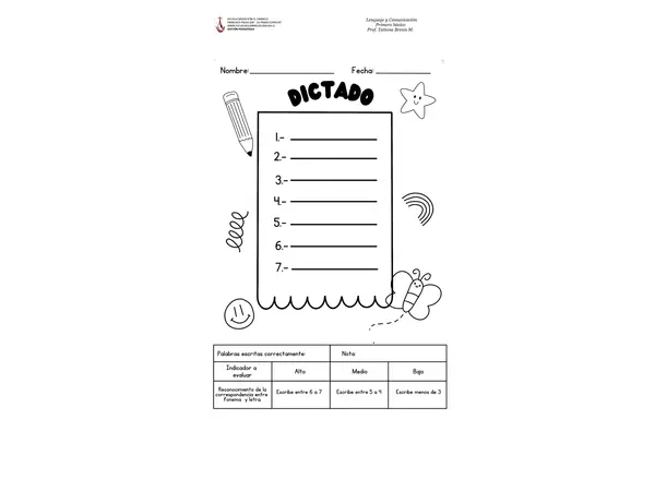PLANTILLA DICTADO