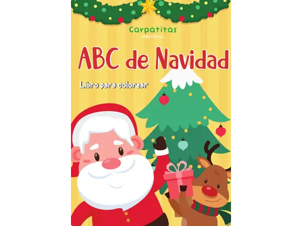 ABC de Navidad: Libro Para Colorear | 27 páginas para colorear vocabulario navideño