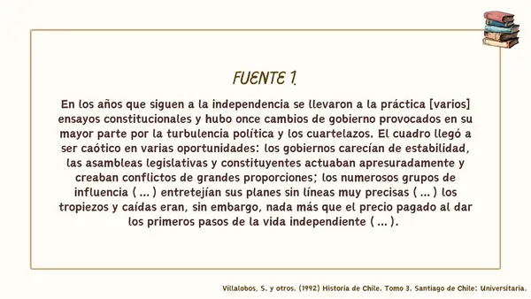 Organización de la República | Bandos políticos y constituciones 