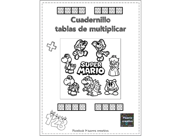 Cuadernillo tablas de multiplicar  MARIO BROS