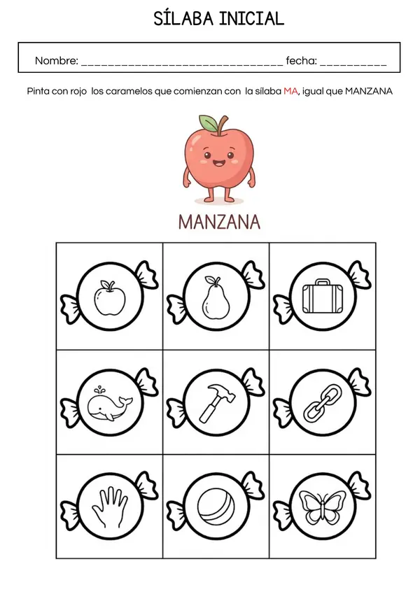 Sílaba Inicial - Conciencia Fonológica 