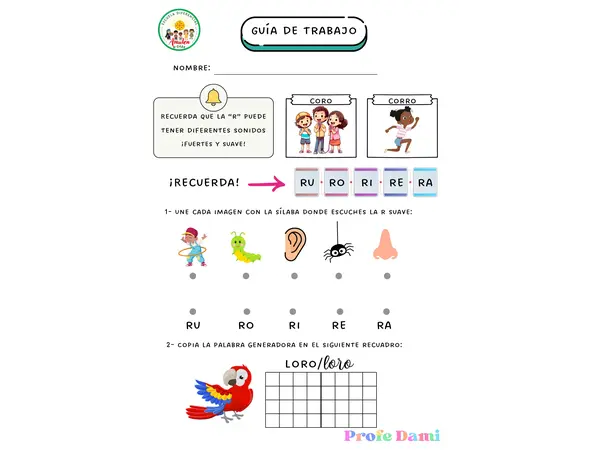GUÍA LECCIÓN LORO - NIDO - PINO - PATO