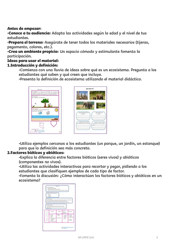 UNIDAD DIDÁCTICA LOS ECOSISTEMAS