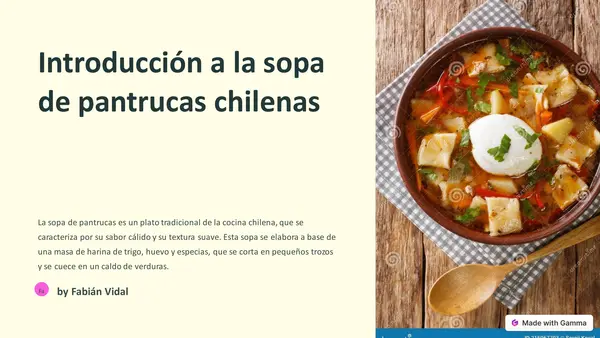 Receta de sopa de pantrucas chilena