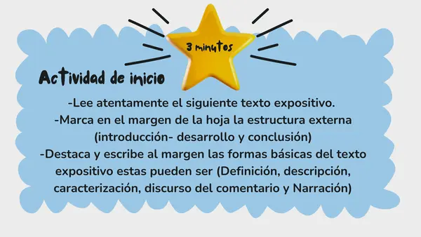 presentación formas básicas del discurso expositivo