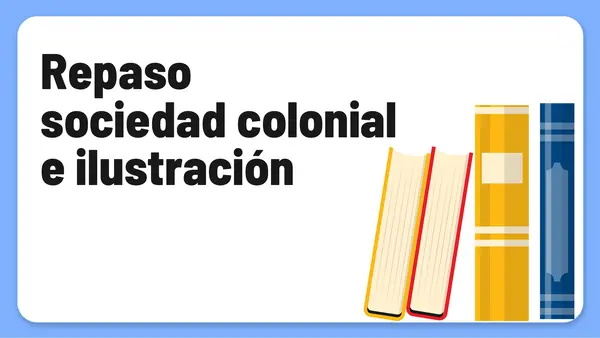 Repaso sociedad colonial e ilustración 8° básico con Rosco de pasapalabra