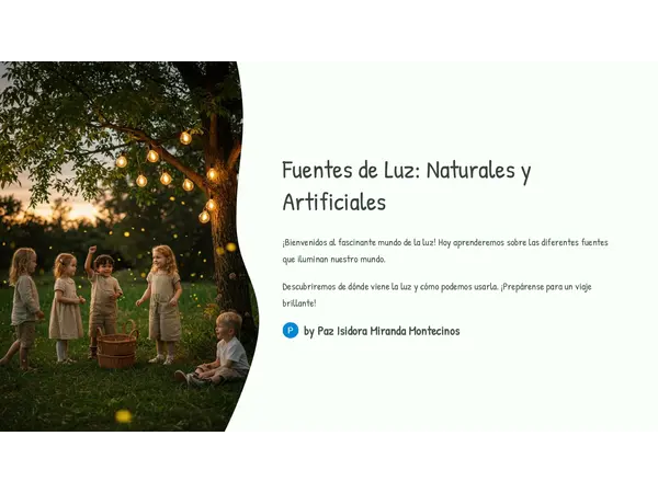 Fuentes de luz natural y Artificial 