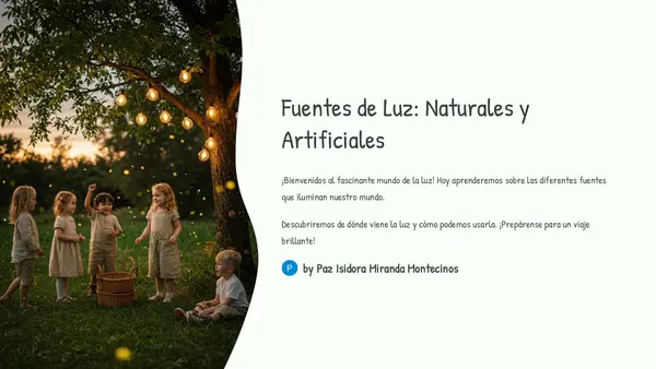 Fuentes de luz natural y Artificial 