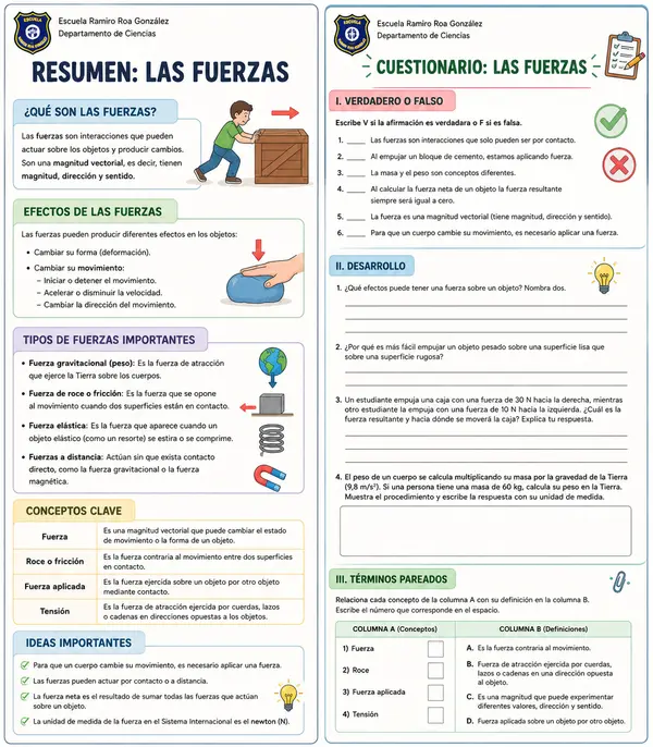Guía resumen de fuerzas