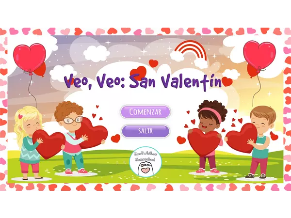 Juego Veo Veo: San Valentín | Juego con vocabulario de San Valentín