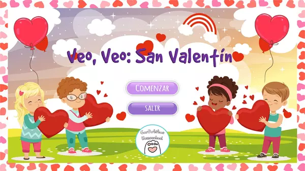 Juego Veo Veo: San Valentín | Juego con vocabulario de San Valentín