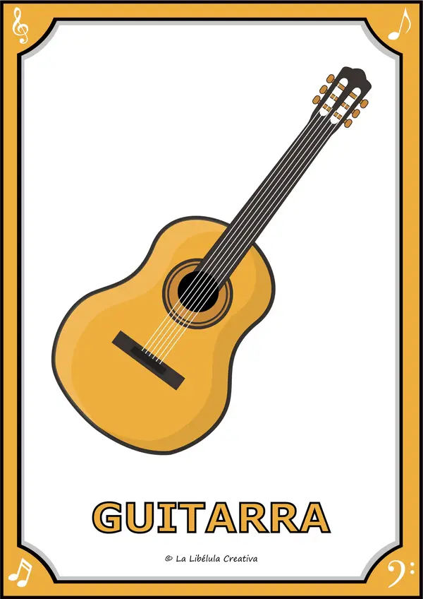 Posters Afiches Instrumentos Musicales Color Música