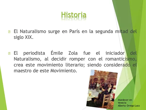 PRESENTACION EL NATURALISMO, lenguaje, cuarto medio