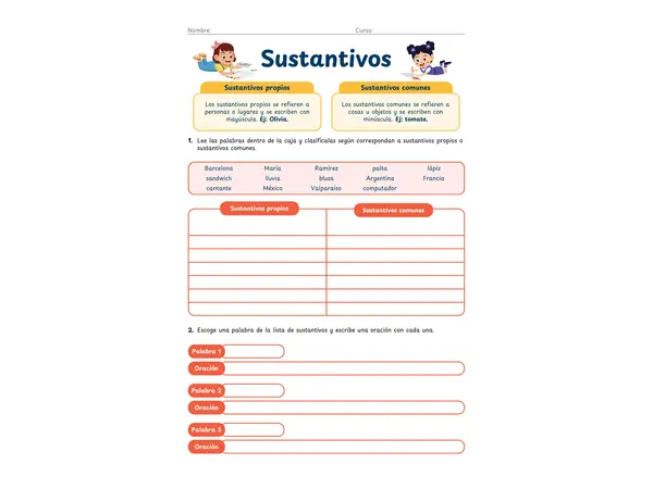 Guia Sustantivos y Adjetivos calificativos