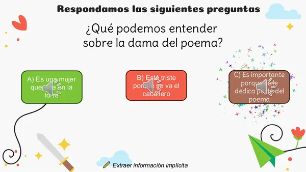 Comprensión lectora de un poema + Juego interactivo