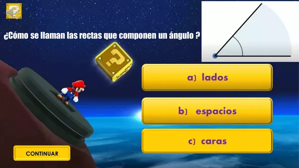 Super Mario Identificando ángulos.