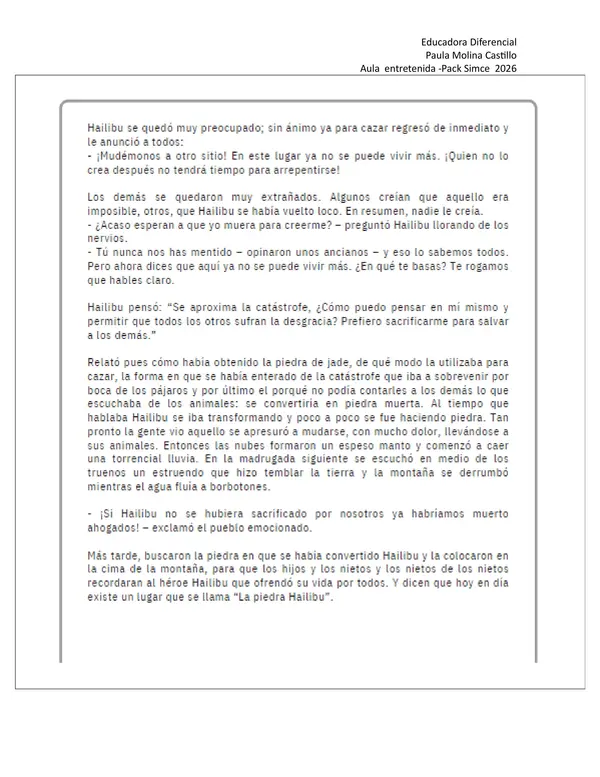 ENSAYO SIMCE N°5 – LENGUAJE 6° BÁSICO