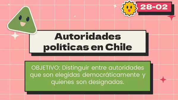 Presentación sobre los tipos de autoridades políticas de Chile