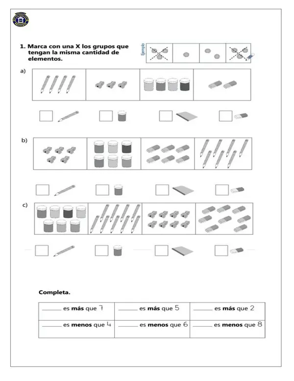 Cuadernillo matemática 1ro básico