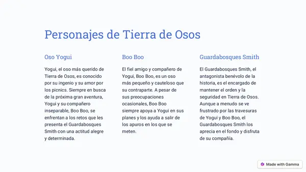 Texto de comprensión lectora con TIERRA DE OSOS