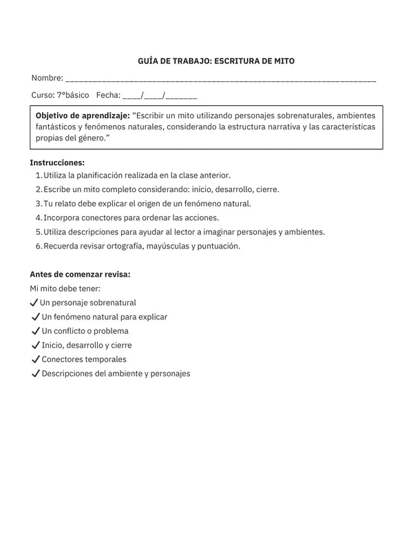 Escritura Mito: Estructura