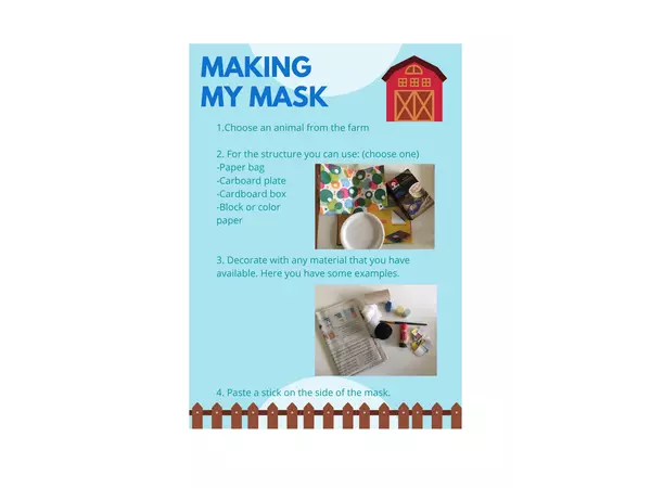 Making my mask: Animals of the farm