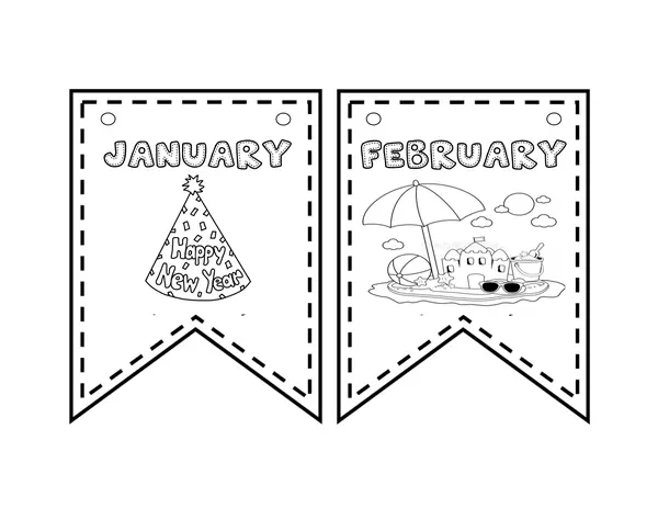 Months of the year banner craft