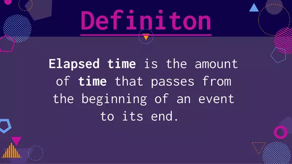 Elapsed time presentation