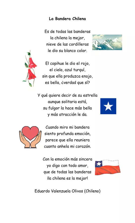 Poema "La bandera chilena"