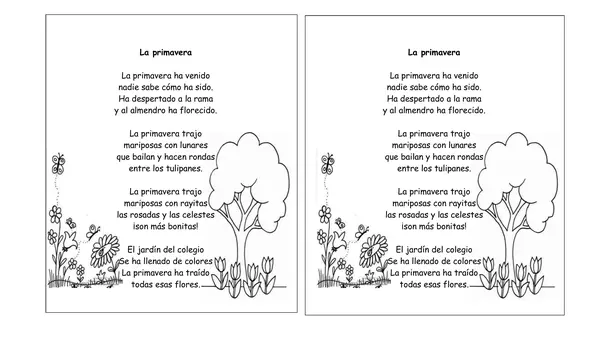 Poema "La primavera"