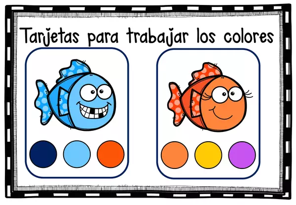 Los peces de colores divertidas tarjetas manipulativas