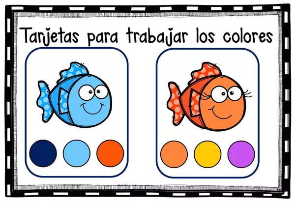 Los peces de colores divertidas tarjetas manipulativas
