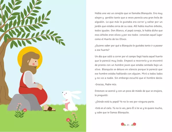 "El conejito de Pascua y su amigo Jesús"