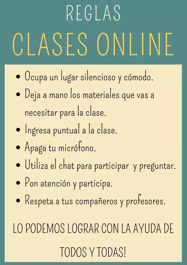 Reglas clases online
