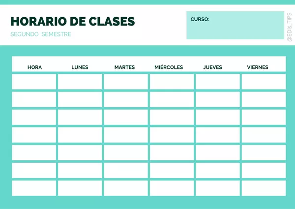 HORARIO CLASES 2